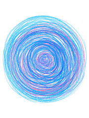 Blauen kreis auf weisem Hintergrund.