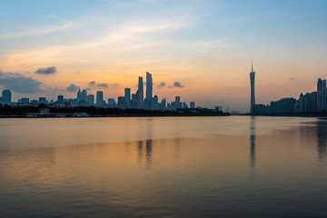 Guangzhou city sunrise