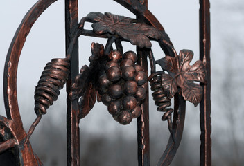 Exquisite wrought iron gates in dark colors