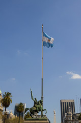 The Statue of Manuel Belgrano on the Plaza de Mayo in Buenos Aires, Argentina.