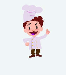 Chef talking very determined and optimistic.