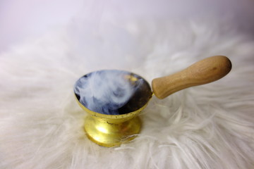 burning incense 