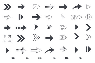 Collection of arrows and icon symbols