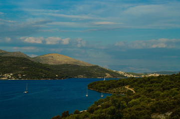 Fototapeta na wymiar View over the coastline of Croatia