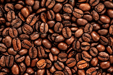 Naklejka premium Coffee beans background.