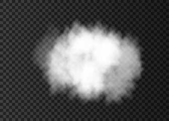 White smoke  cloud  isolated on transparent background.