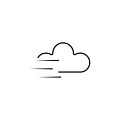 speed cloud icon. Element of speed for mobile concept and web apps illustration. Thin line icon for website design and development, app development. Premium icon