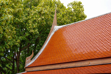 roof of old style Thai house