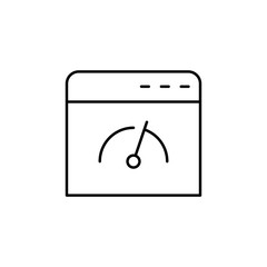 speed speedometer icon. Element of speed for mobile concept and web apps illustration. Thin line icon for website design and development, app development. Premium icon