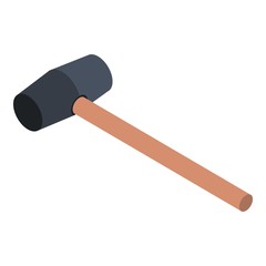 Rubber hammer icon. Isometric of rubber hammer vector icon for web design isolated on white background