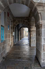 Soportales en Santiago de Compostela