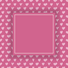Beautiful background with cute hand drawn hearts and copyspace. Vector
