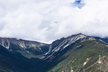 View of Jueba Mountain in Mangkang(Markam), Changdu (Qamdo), Tibet,China.