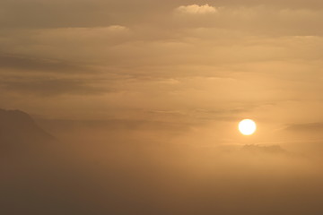 Obraz premium 雲海の日の出