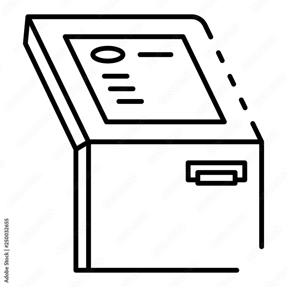 Poster touch screen atm machine icon. outline touch screen atm machine vector icon for web design isolated 