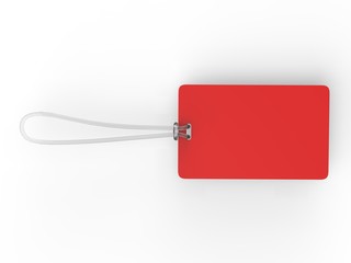 Blank Plastic Travel Number Luggage Identifier Tag for mock up. 3d render illustration.