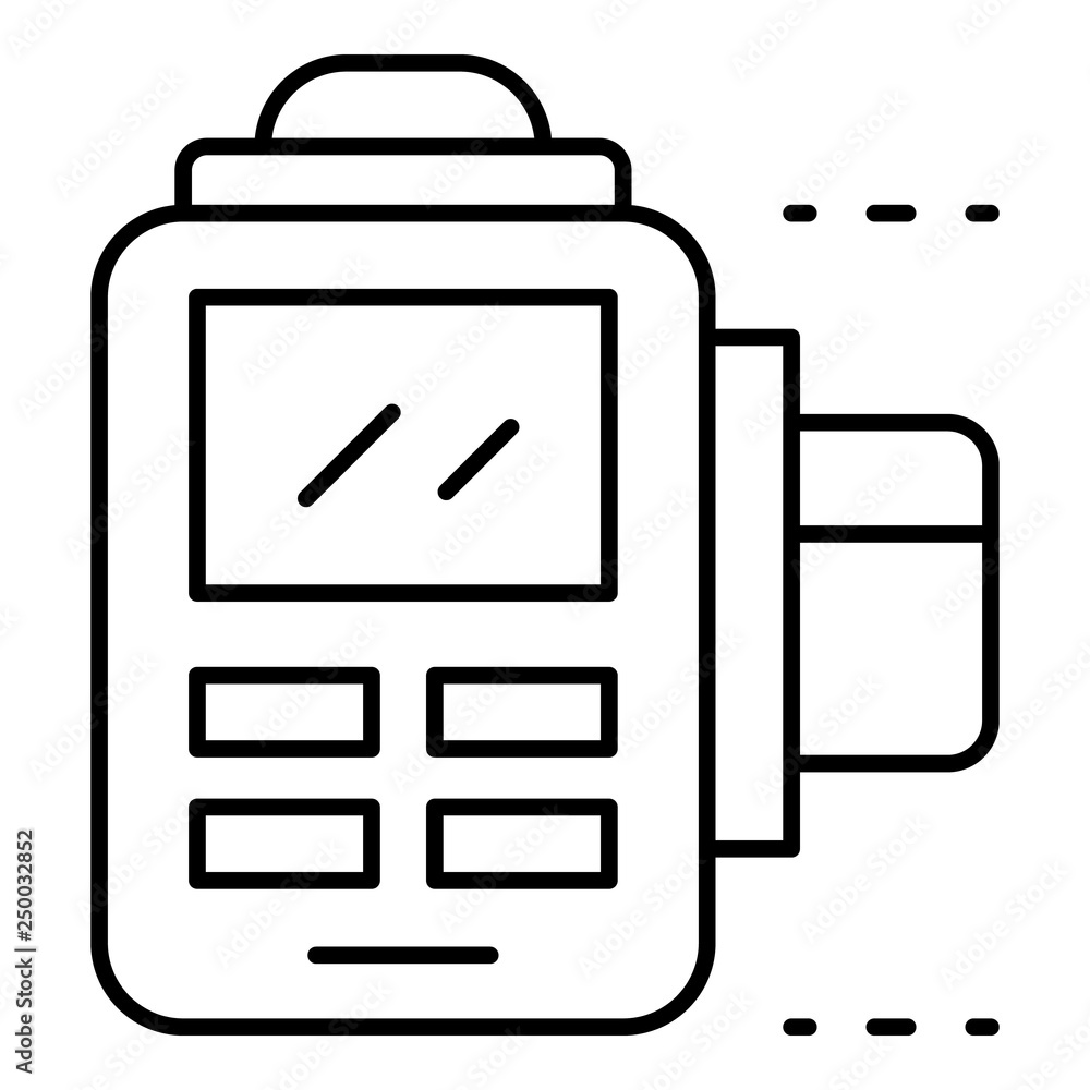 Poster payment terminal icon. outline payment terminal vector icon for web design isolated on white backgro