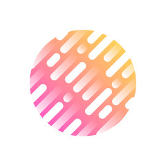 Pink and yellow abstract modern round logo. Vector illustration.