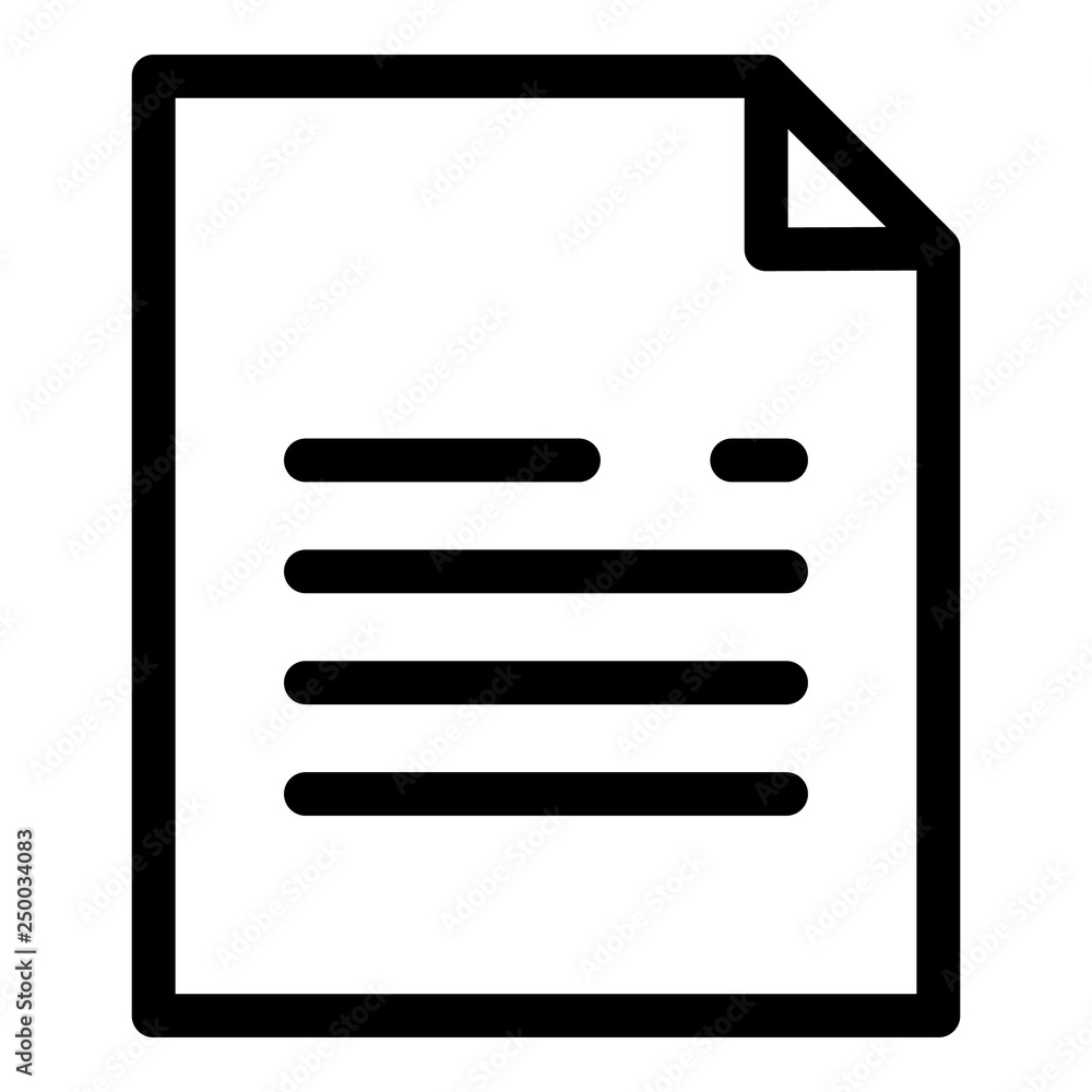 Poster file paper icon. outline file paper vector icon for web design isolated on white background