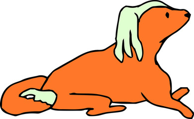 Pop Poor hand-painted cute dog illustration