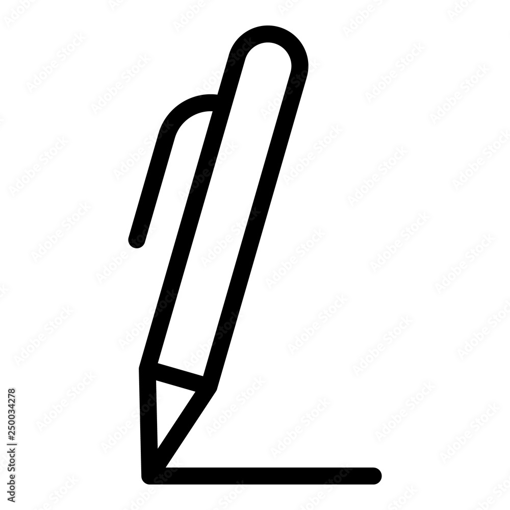 Aufkleber writing pen icon. outline writing pen vector icon for web design isolated on white background