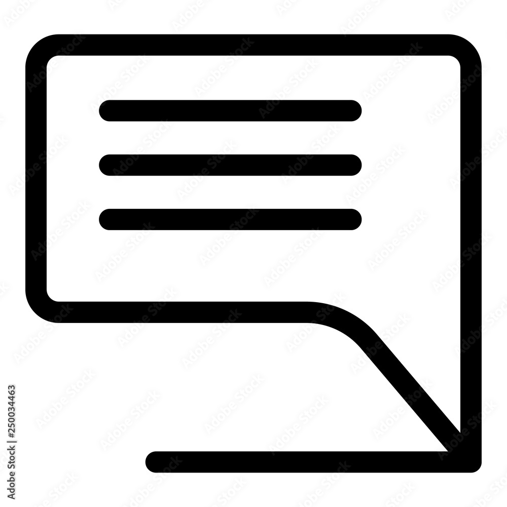 Poster bubble chat icon. outline bubble chat vector icon for web design isolated on white background