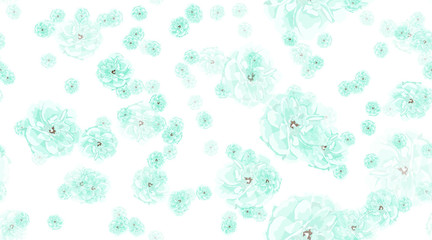 Vintage Roses, Pastel Seamless Pattern.