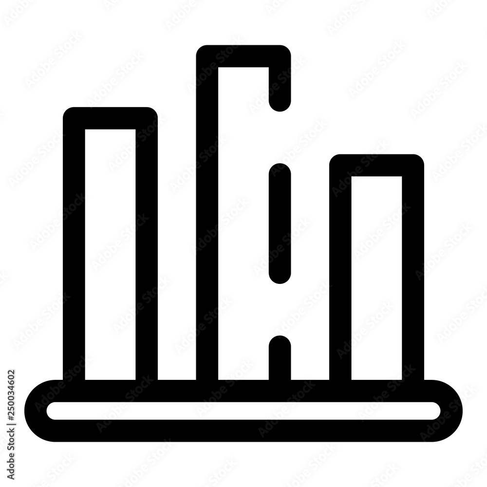 Aufkleber finance chart icon. outline finance chart vector icon for web design isolated on white background