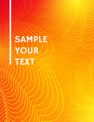 Abstract waves background with banner for business brochure cover design