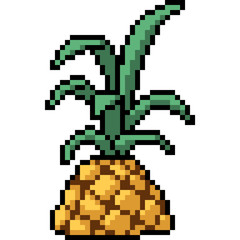 Fototapeta premium vector pixel art pineapple cut