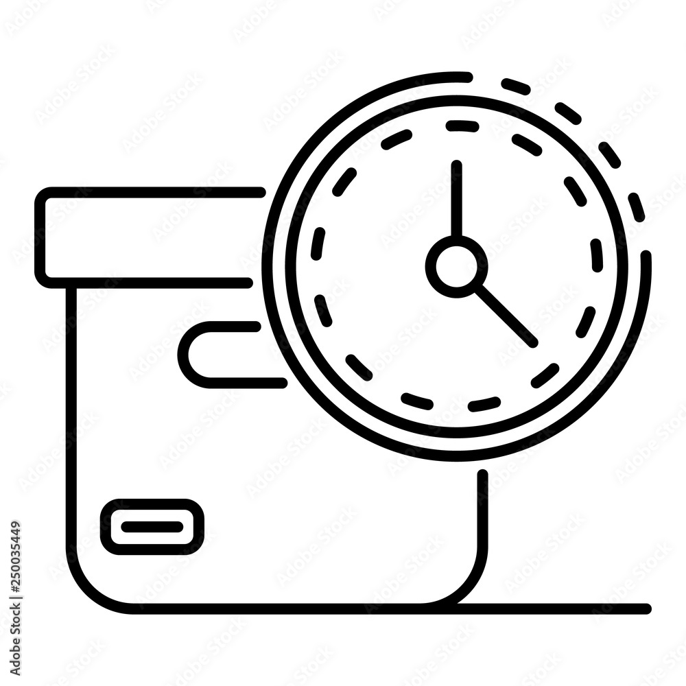 Poster fast parcel delivery icon. outline fast parcel delivery vector icon for web design isolated on white