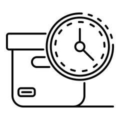 Fast parcel delivery icon. Outline fast parcel delivery vector icon for web design isolated on white background