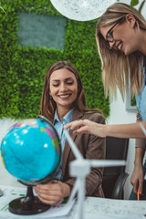 Naklejka premium Taking Their Business Global