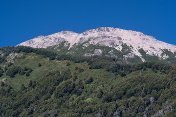 panoramic view of the mountains cloud earth peak snow green mountain forest