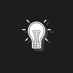 Simple Light Bulb Vector Icon