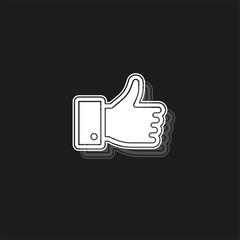Simple Hand Thumb Up Vector Icon