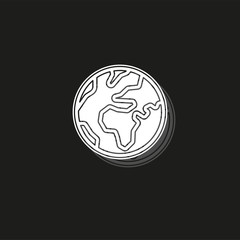 Simple World Vector Icon