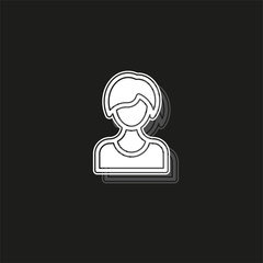Simple Female Avatar Vector Icon