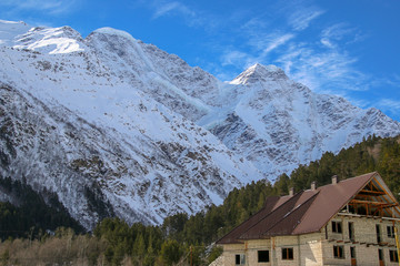 Fototapeta na wymiar house in the alps