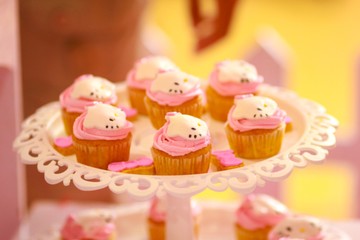 cupcakes on white background