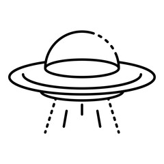 Ufo icon. Outline ufo vector icon for web design isolated on white background