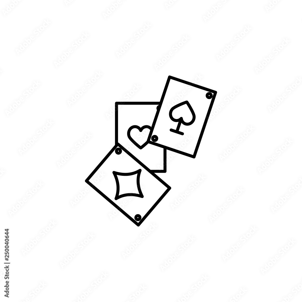 Poster magic card icon. element of magic for mobile concept and web apps icon. thin line icon for website d