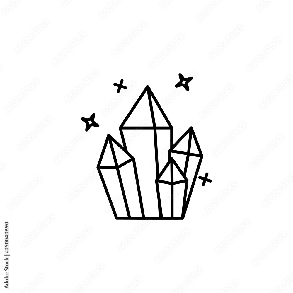 Poster gem, diamond, magic icon. element of magic for mobile concept and web apps icon. thin line icon for 