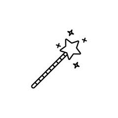 Star, wand, magic icon. Element of magic for mobile concept and web apps icon. Thin line icon for website design and development