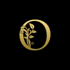 Golden Luxury O Letter Logo
