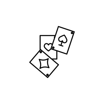 Magic card icon. Element of magic for mobile concept and web apps icon. Thin line icon for website design and development