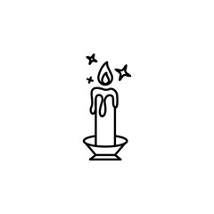 Candle, magic icon. Element of magic for mobile concept and web apps icon. Thin line icon for website design and development