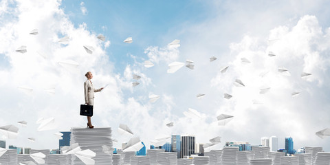 Successful confident business woman in suit.