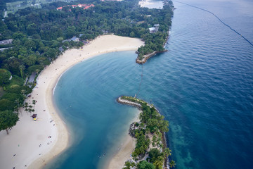 Top travel destination. Palawan Beach with his blue clear water and white beaches in Singapore's...