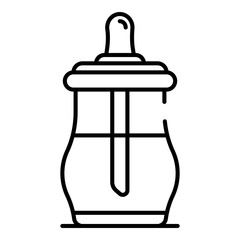 Modern sippy cup icon. Outline modern sippy cup vector icon for web design isolated on white background